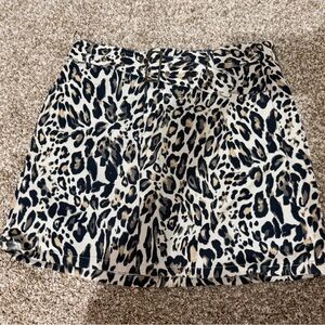 Francesca's Collections Leopard Print Skirt